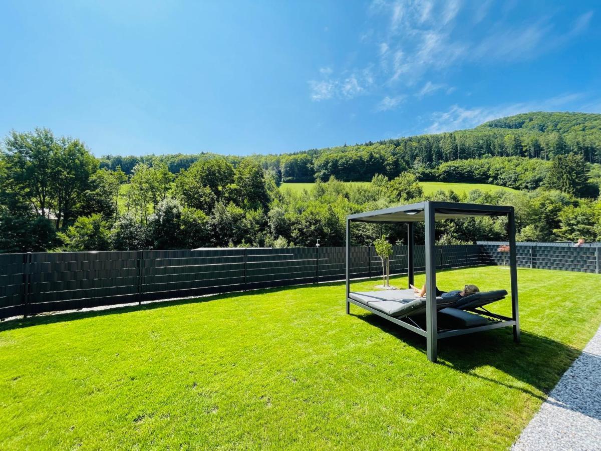 Voralpen Lodge - Ferienhaus Mit Gym, Sauna & Hot Tub Traisen Exteriér fotografie